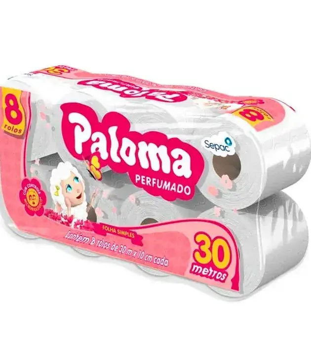 PAPEL HIGIENICO PALOMA PERFUMADO x8 Rollos