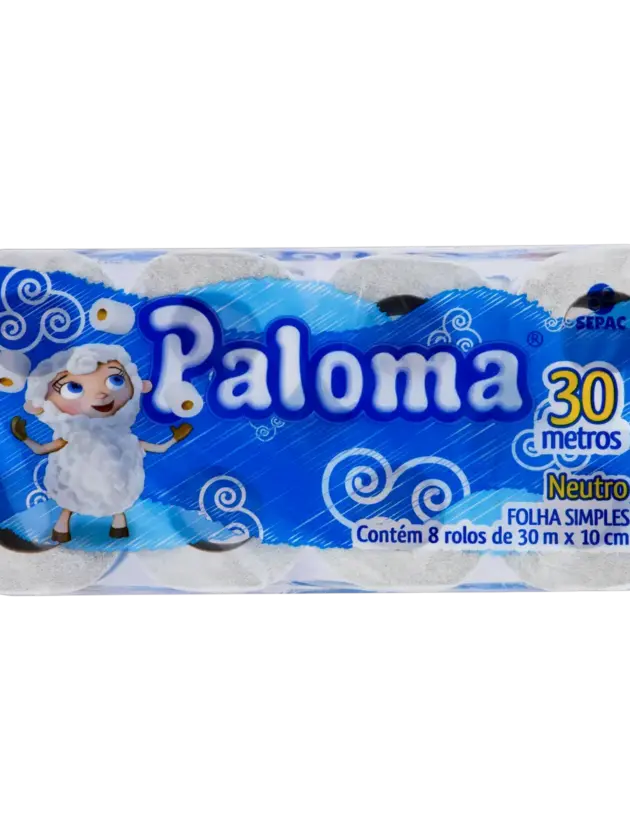 PAPEL HIGIENICO PALOMA NEUTRO x8 Rollos