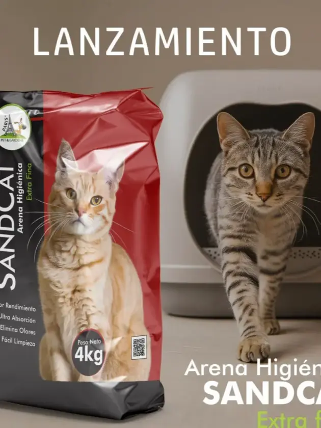 Arena P/ gatos SANDCAT Extra Fina