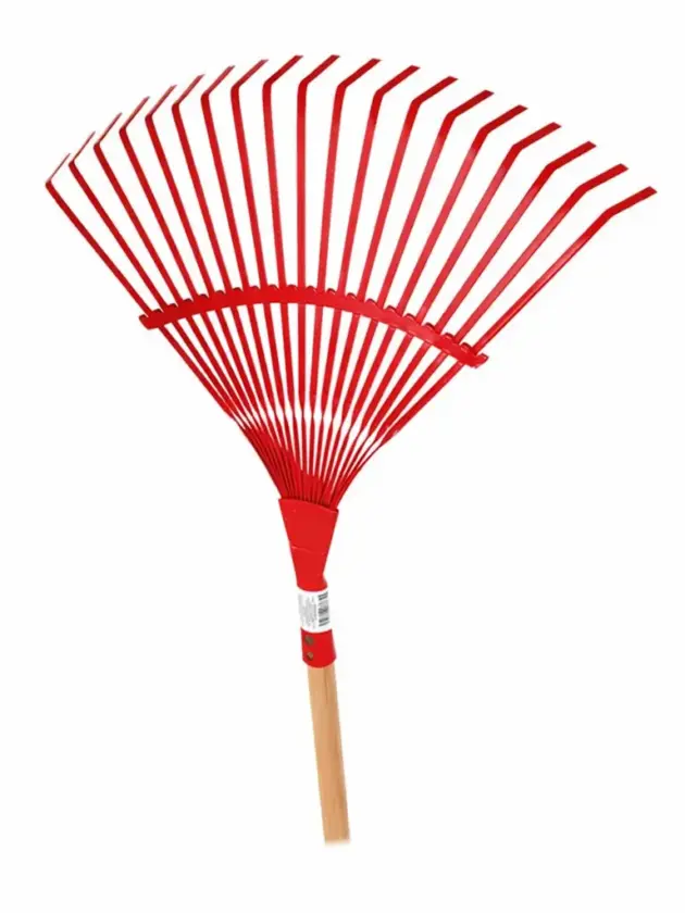 Escoba para jardín, metal fijo 18 dientes