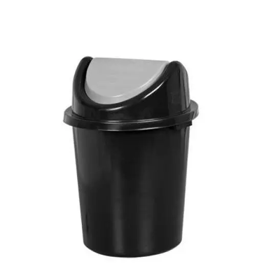 BASURERO PLASNEW NEGRO 53LT TAPA BASCULANTE PLASNEW