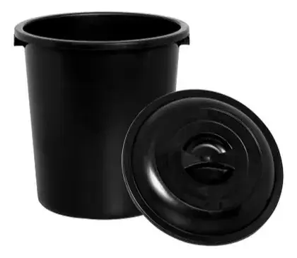BASURERO PLASNEW NEGRO 53LT C/ TAPA PLASNEW - Imagen 3
