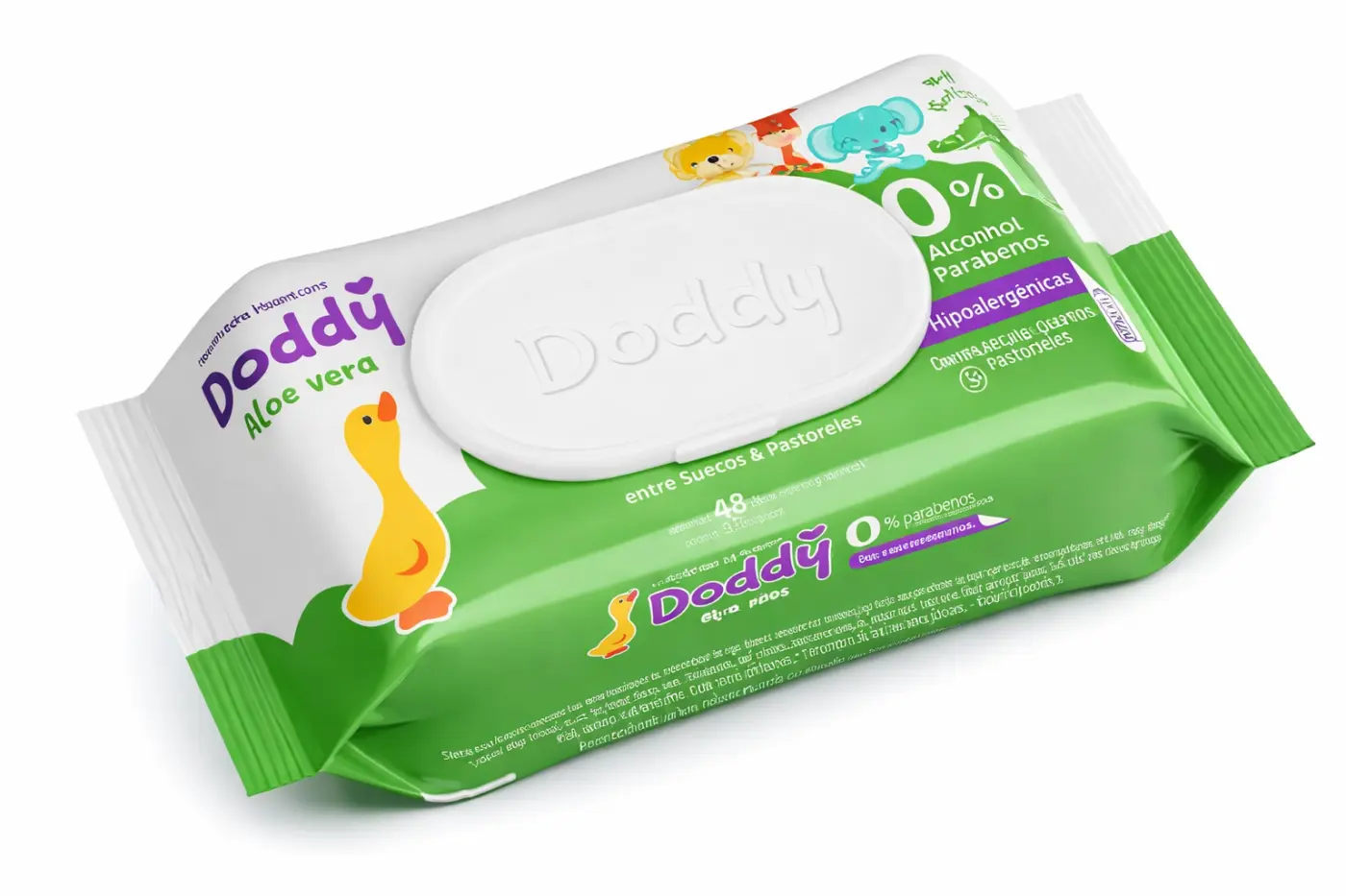 DODDY TOALLITAS HUMEDA CON ALOE VERA X50 UNIDADES