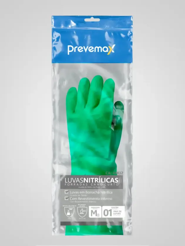 Guante de Nitrilo, PREVEMAX VERDE M