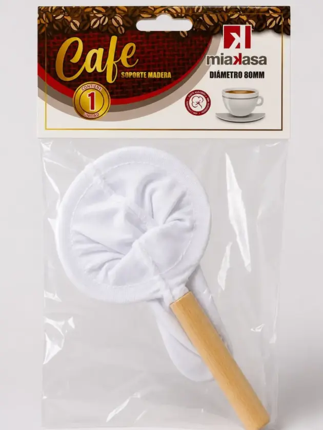Colador de tela  La valle con mango de madera