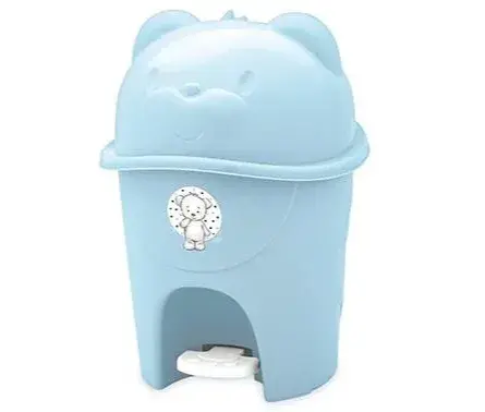 BASURERO INFANTIL A PEDAL, AZUL 6.5 LT