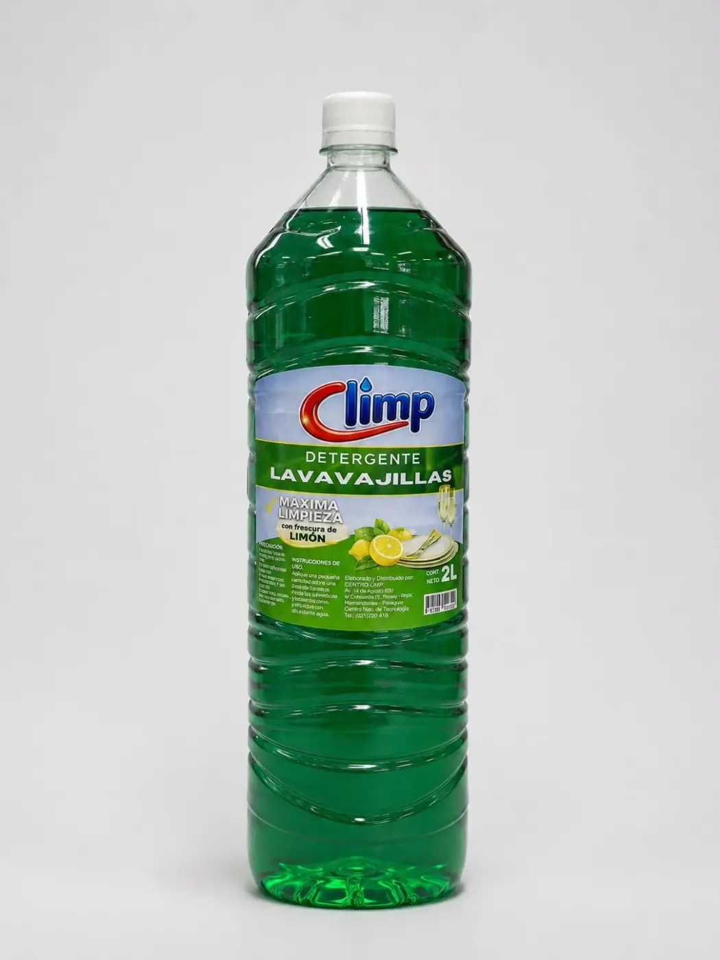 Detergente Concentrado Limón, 2L CLIMP