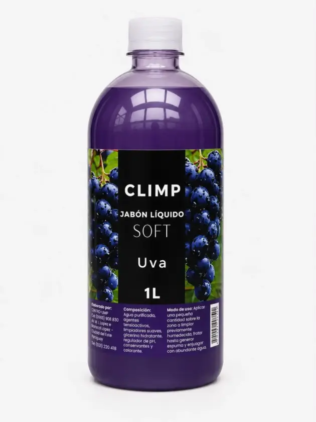 Jabon Liquido Tocador Uva, 1lt CLIMP