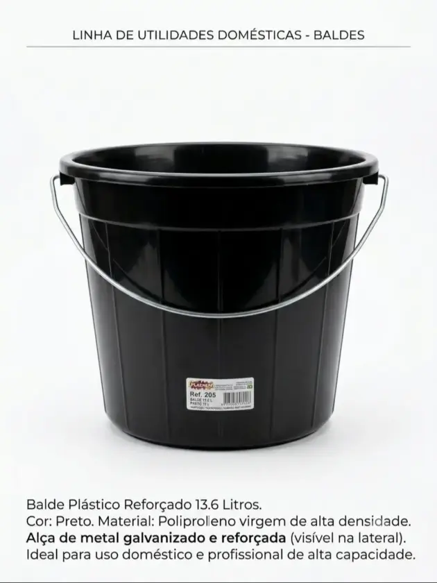 Balde reforzado  Plasnew 13,6L