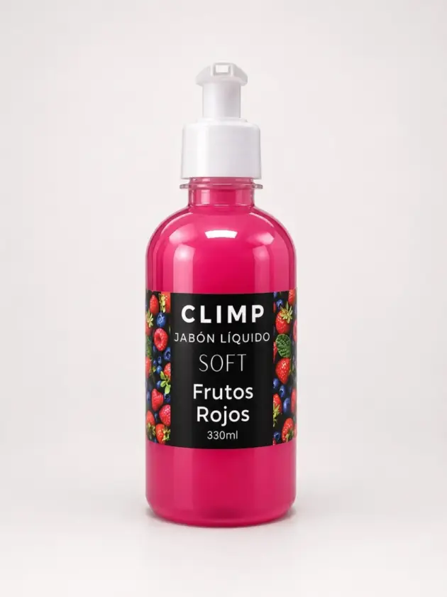 Jabón Liquido Tocador FRUTOS ROJOS, 330ml CLIMP