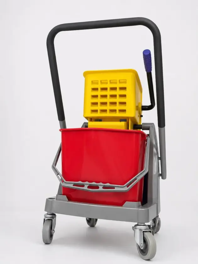 Carrito de Limpieza Profesional con Prensa y Balde 32 L