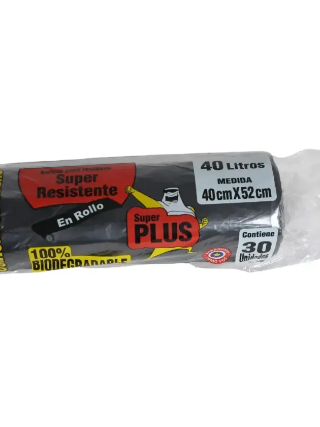 Bolsa de Basura 40L Super Plus en rollo de 30uds