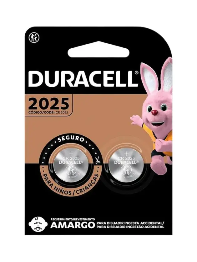 Pilas Duracell CR 2025, 2UND.