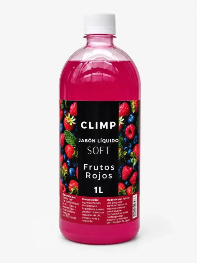Jabon Liquido Tocador Frutos Rojos, 1lt CLIMP