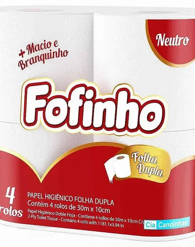 Papel higiénico Fofinho 30m x 4rr