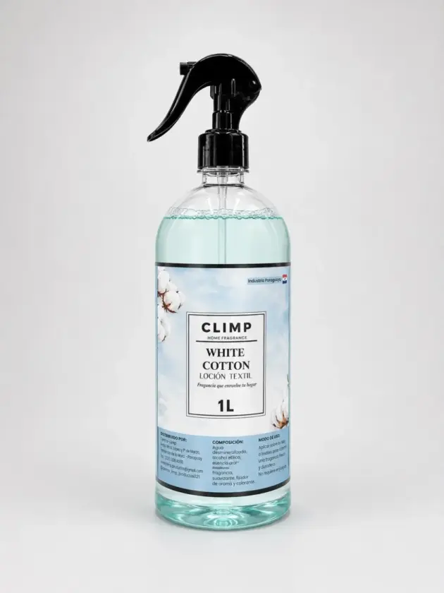 Loción para telas CLIMP - WHITE COTTON 1lt. con ROCIADOR