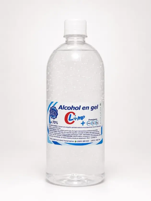 Alcohol en Gel al 70% de 1L. Climp