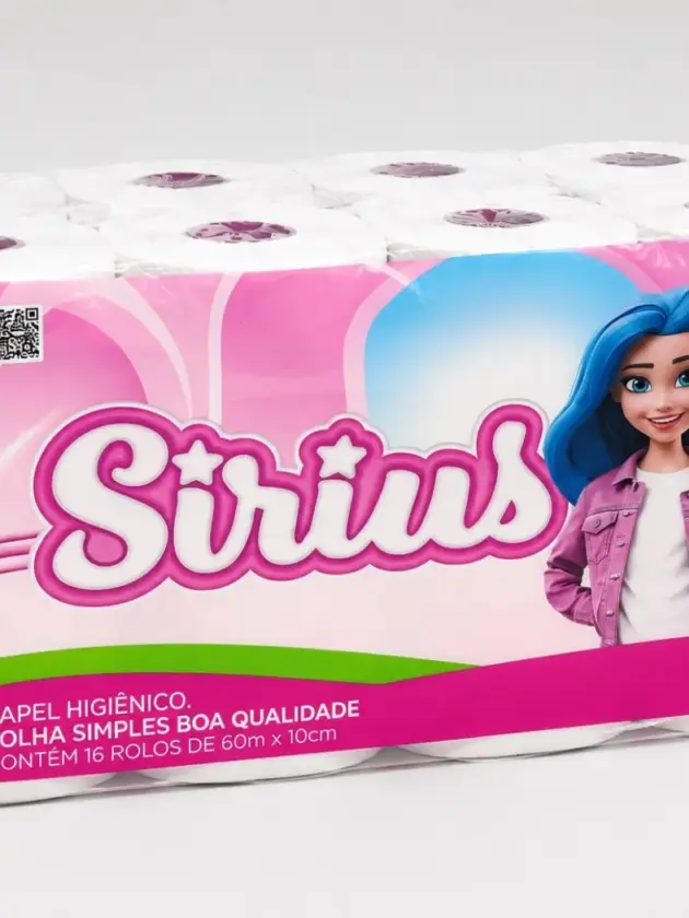 Papel Higiénico Sirius 16rll 60mt hoja Simple