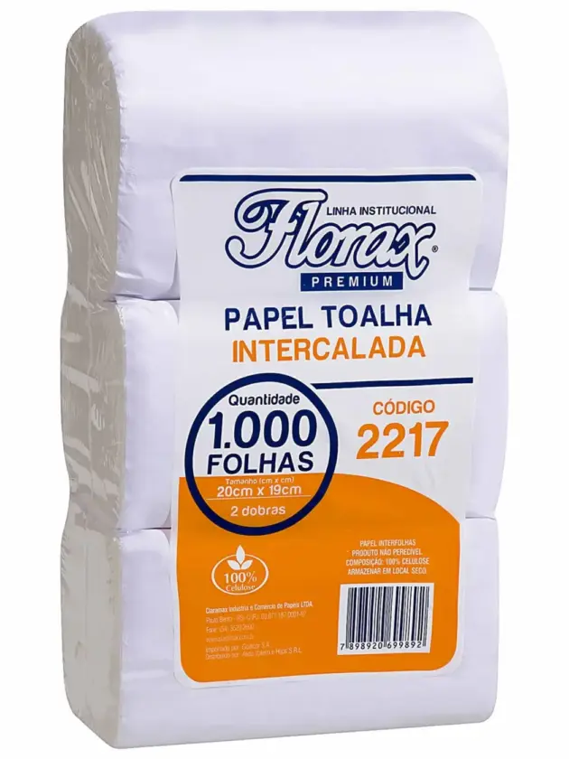 PAPEL TOALLA INTERFOLIADA FLORAX, 1000HOJAS