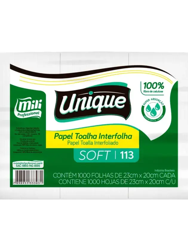 Papel toalla Unique  Interfoliado 1000hojas