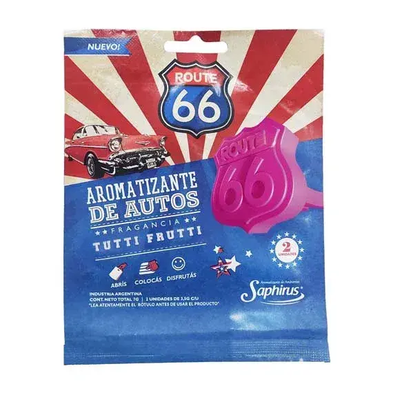 Perfume automotivo Route 66 Tutti Frutti 2 Unidades