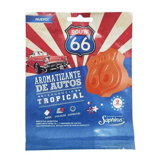 Perfume automotivo Route 66 Tropical - 2 Unidades