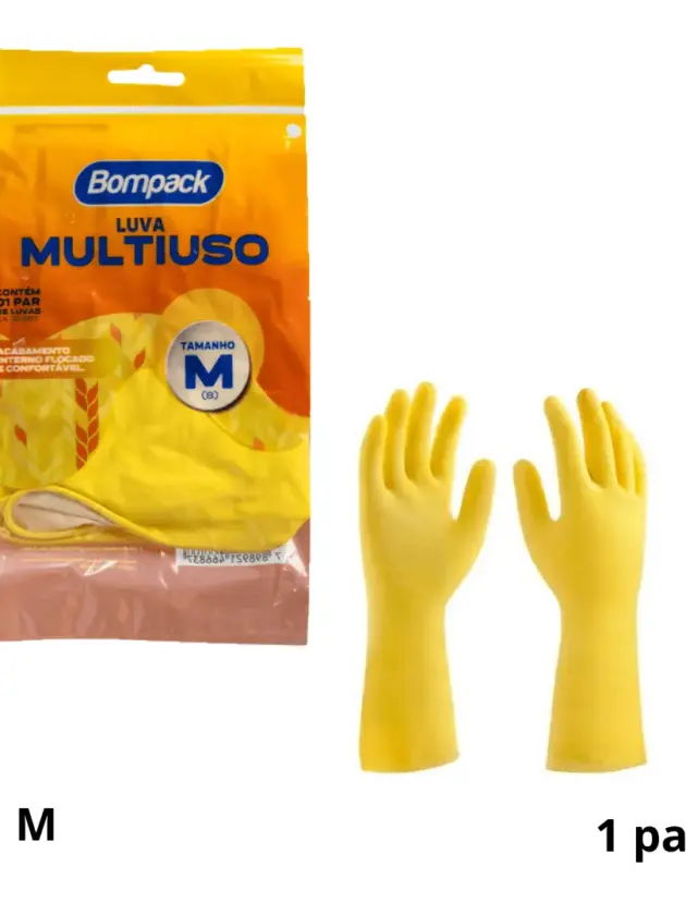Guante Amarillo Multiuso, BOMPACK. M