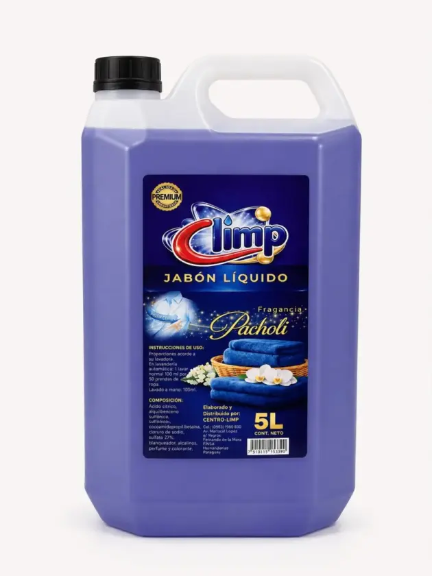 Jabón Liquido Premium Pacholí, 5Lt CLIMP.