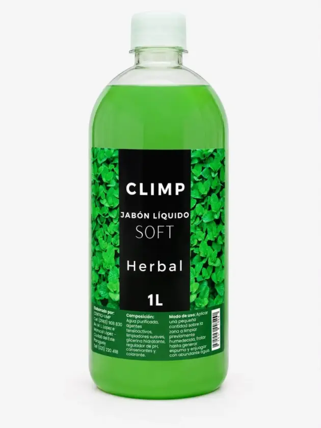 Jabón Liquido Tocador Herbal, 1lt CLIMP