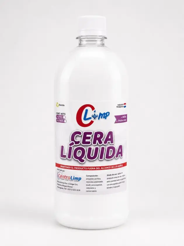 Cera Liquida Neutra CLIMP, 1Lt - Alto Brillo y Protección.