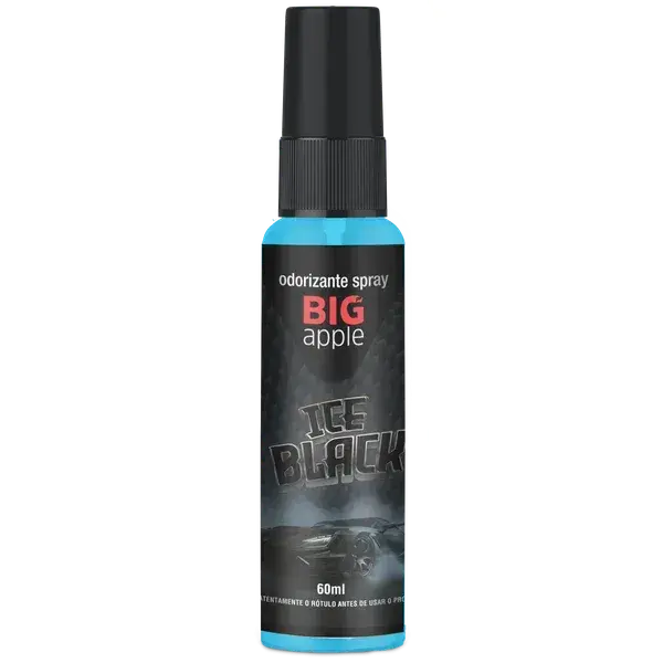 Perfume automotivo Spray, Ice Black 100ml Big Apple