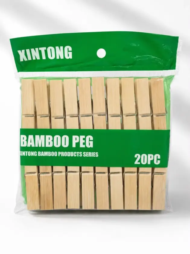 Pinza para Ropas de Bambu 20und.
