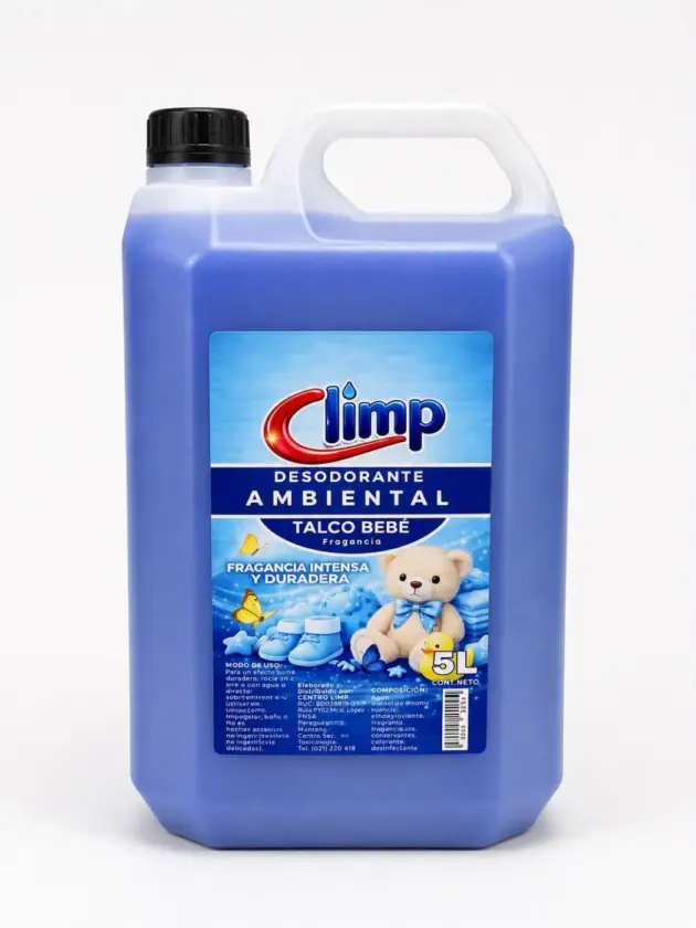 Desodorante de Ambiente CLIMP, TALCO BEBÉ 5lt.
