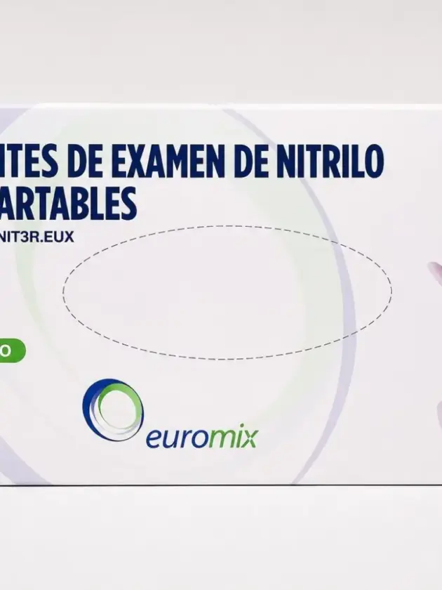 Guante de Nitrilo Rosa, EUROMIX.  G