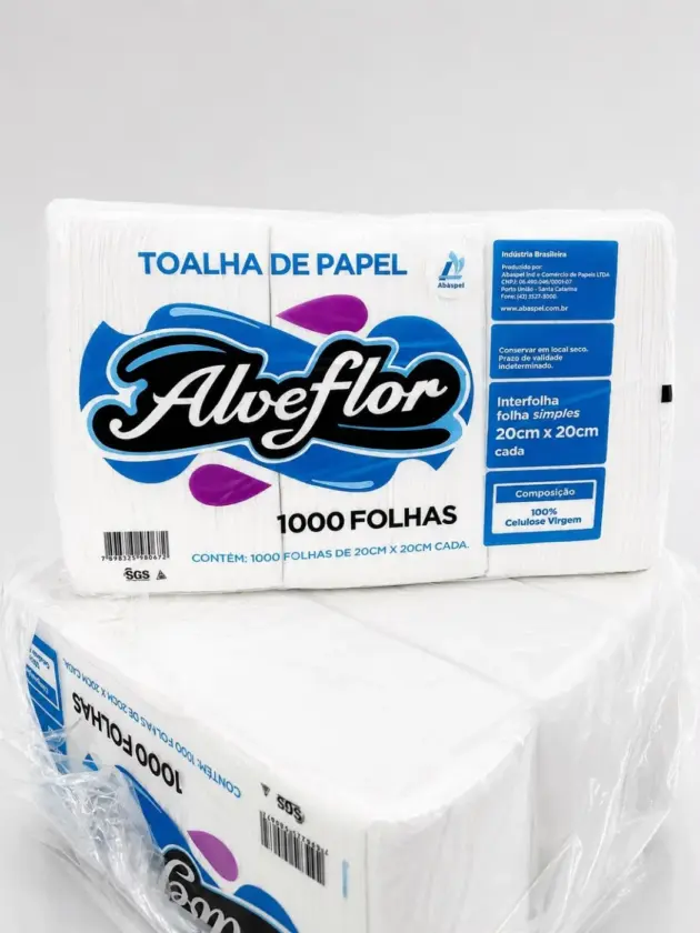 Papel Interfoliado Alveflor – Paquete de 1.000 Hojas