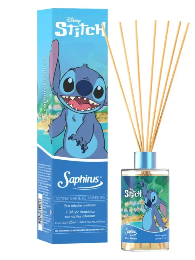 Saphirus Difusor con palillos, Stitch  125ml.