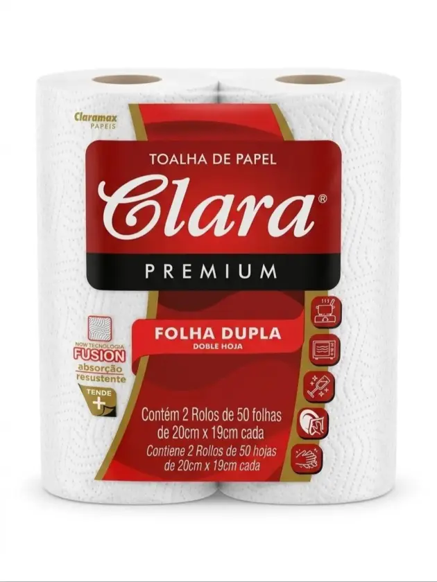 Papel Toalla Clara 2x100hojas