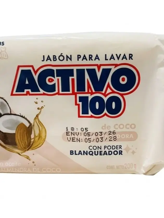 Jabon de coco en pan, 200gr