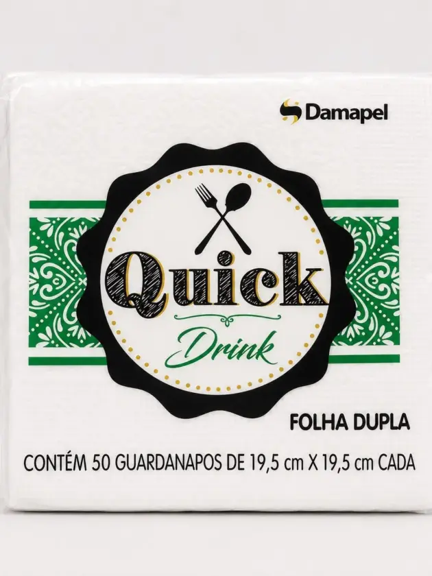 Servilleta Quick 96un 19,5cm X 19,5cm