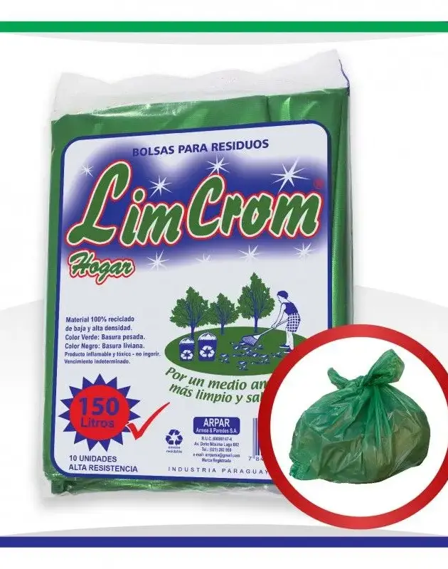 Bolsa de Basura (super resistente) Verde 150L