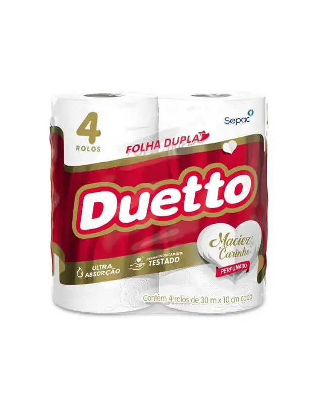 Papel Higiénico Duetto 4R Doble hoja Perfum