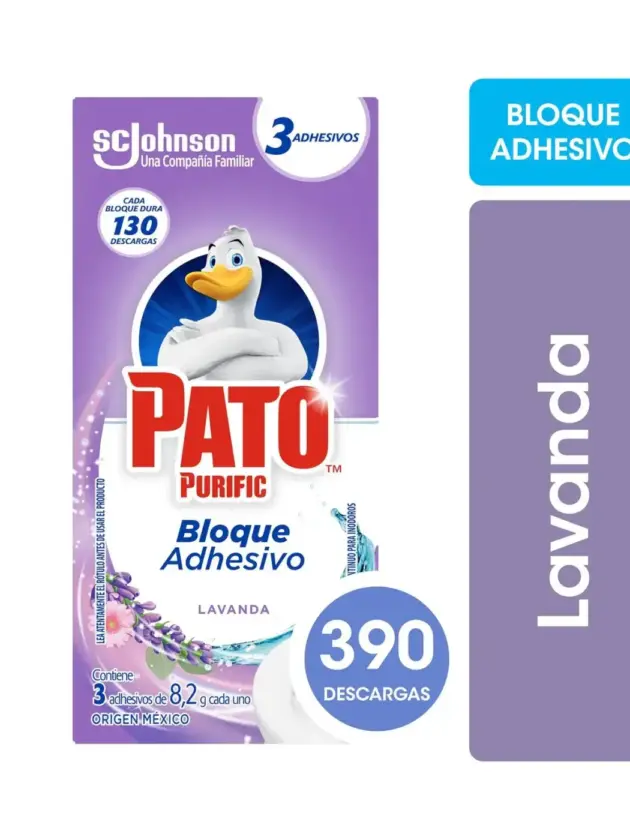 Adhesivo Pato  para Inodoros Campos de Lavanda 3 und
